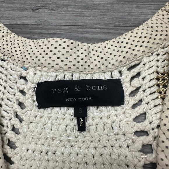 Rag & Bone Womens‎ S Abstract Knit Bamboo Alpaca Blend Hearst Cardigan Sweater - Picture 4 of 9